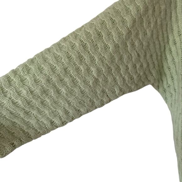 Free People Over You Light Green Mint Cardi Wrap Cardigan Sweater size Large - Picture 6 of 10